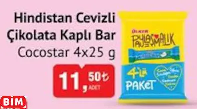 COCOSTAR HİNDİSTAN CEVİZLİ ÇİKOLATA KAPLI BAR